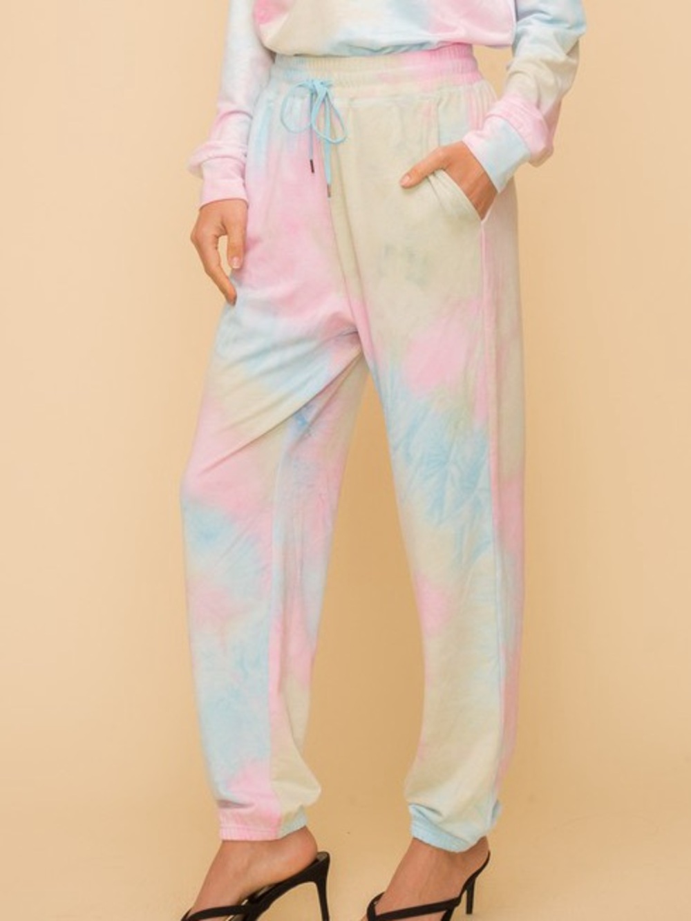 ☀️SALE☀️TIE DYED FRENCH TERRY JOGGER|COTTON CANDY🍭